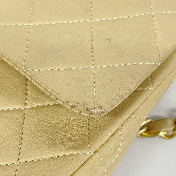 CHANEL Shoulder Bag Matelasse Chain Lambskin Beige Ladies - Picture 7 of 10